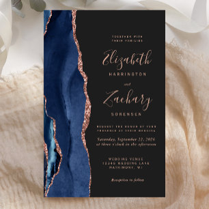 Papier Faire-part de mariage or Rose d'âge noir budget