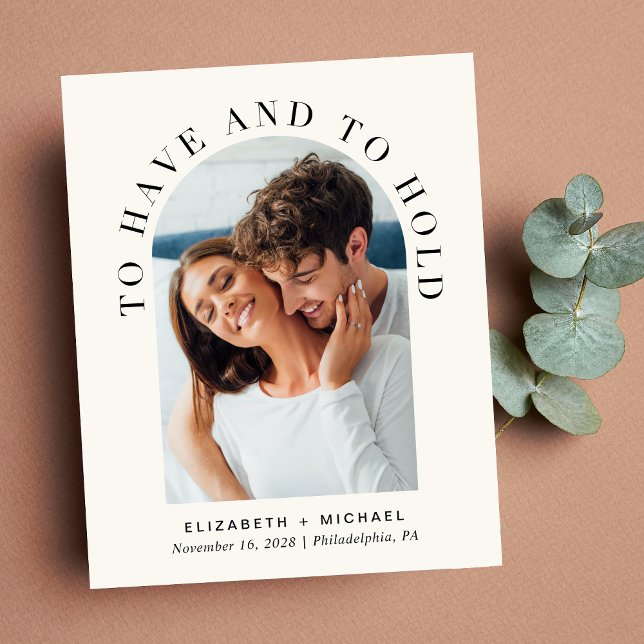 Papier Faire-part de mariage photo Budget Modern Arch (Créateur téléchargé)