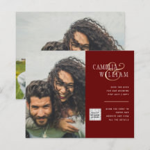 Faire-part de mariage photo budgétaire Date d'enre