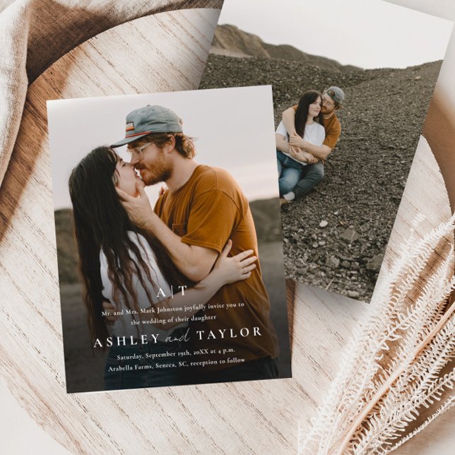 Papier Faire-part de mariage photo de type élégant et éco (Créateur téléchargé)