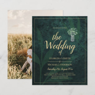 Papier Faire-part de mariage PHOTO Green Forest