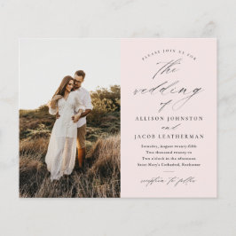 Papier Faire-Part de Mariage Photo Script Budget