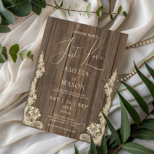 Papier Faire-Part de Mariage Rustique Rien de Fantaisie J