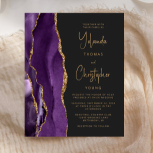 Papier Faire-part de mariage tendance Budget Violet Agate