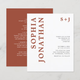 Papier Faire-part de mariage Terracotta tout compris et à