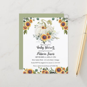 Papier Faire-part de naissance Budget Citrouille Verdure