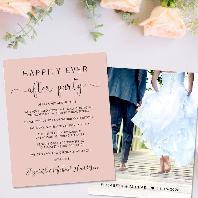 Papier Faire-part de réception de mariage pas cher avec p (Your love story deserves a grand celebration!)