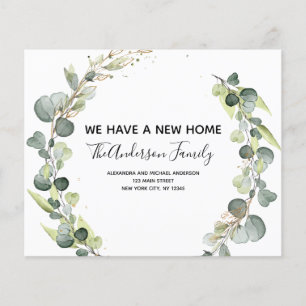 Papier Faire-part en mouvement Eucalyptus Verdure Aquarel