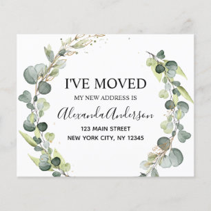 Papier Faire-part en mouvement Eucalyptus Verdure Aquarel