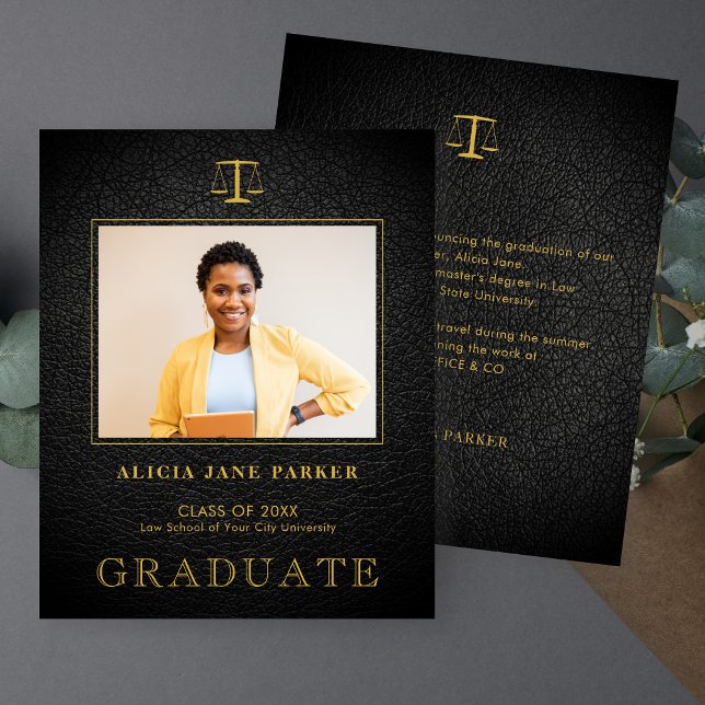 Papier Faire-part photo de l'école de droit budgétaire (Créateur téléchargé)