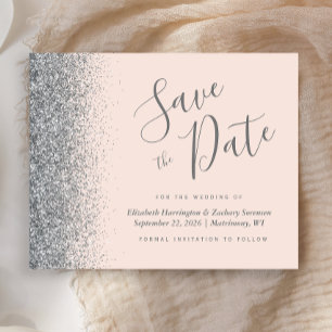 Papier Faire Savoir Mariage Rose Pâle Argent Petit Budget