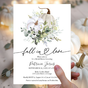 Papier Faire tomber dans l'amour Invitation de douche de