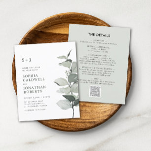 Papier Fairepart de Mariage Tout Compris Eucalyptus à Pri
