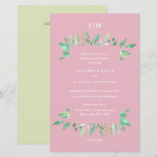 Papier Fairy Green Rose Budget Mariage Inviter A9