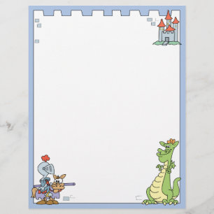 Papier Fairy Tale Knight and Dragon