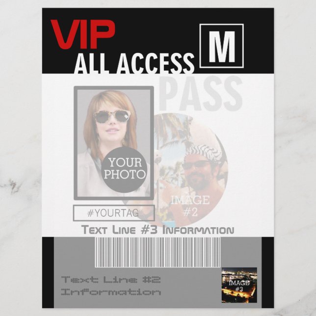 Papier Faites votre propre VIP Pass 8 façons de personnal (Devant)