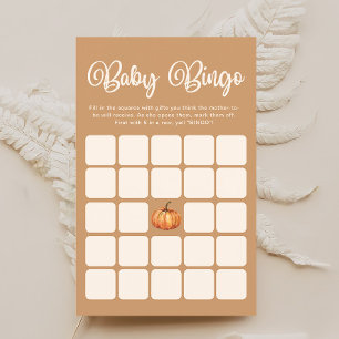 Papier Fall Little Citrouille Baby shower Bingo Jeu