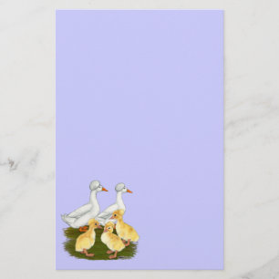 Papier Famille de canards à crête