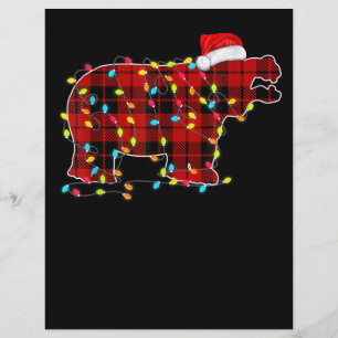 Papier Famille de jumelage de lumières de Noël hippo amus