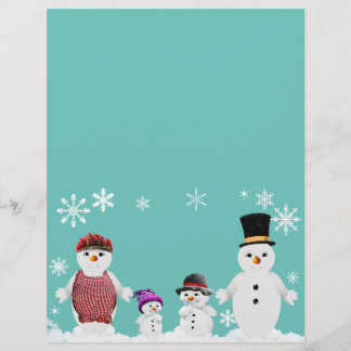 Papier famille snowman