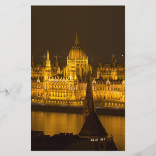 Papier Famine Parliament Budapest by night