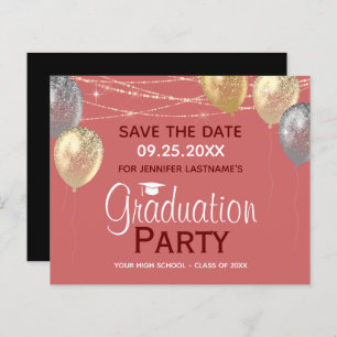 Papier Fancy Graduation Party Enregistrer la date Invitat