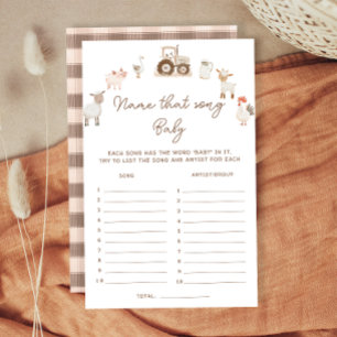 Papier Farm Animaux Barnyard That Chanson Baby shower Jeu