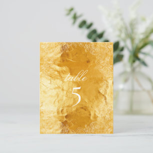 Papier Faux Gold Foil Table Rococo Botanique Wreath