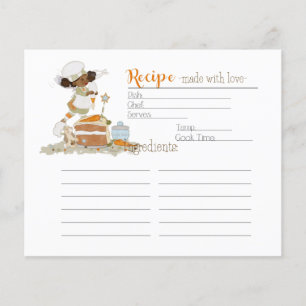 Papier Fée de dent sucrée - Dessert Recette Card