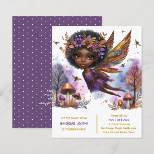 Papier Fée noire Anniversaire Fairycore Purple Gold