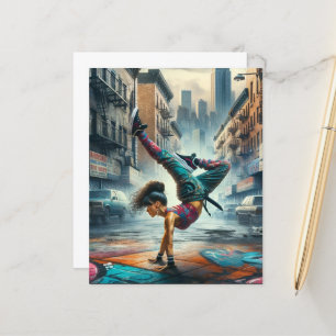 Papier Femmes en action de Breakdancer Silhouette de New