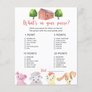 Papier Ferme - Ce qui est dans votre jeu de baby shower à