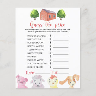 Papier Ferme - Devinez le prix ! Jeu