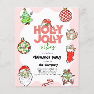 Papier Festif BUDET Retro Holly Jolly Noël Party
