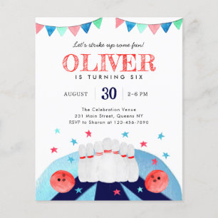 Papier Fête d'anniversaire Bowling Budget Faites monter l