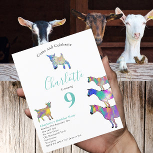 Papier Fête d'anniversaire des 9 ans de la ferme de chèvr