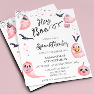 Papier Fête d'anniversaire Halloween Enfants Hey Boo Fant