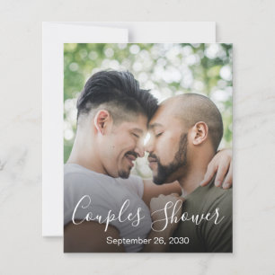 Papier Fête de douche de couples LGBTQ avec un script pho