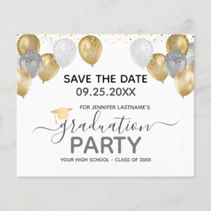 Papier Fête de fin d'études Enregistrer la date Invitatio