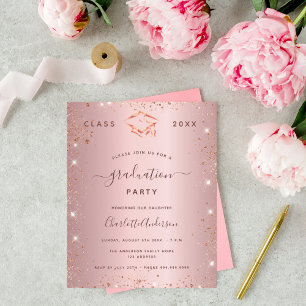 Papier Fête de graduation rose vif
