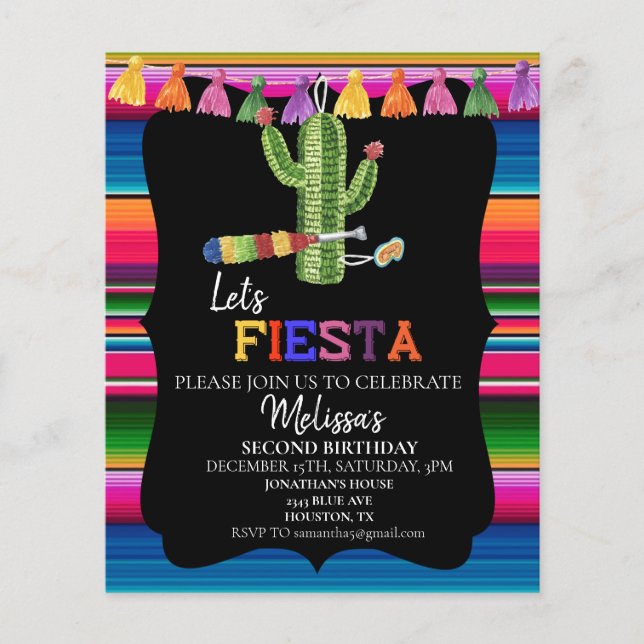 Papier Fête de l'Anniversaire Piñata Mexique (Devant)