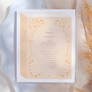 Papier Fête de Naissance Thème Livre Floral Élégant Budge