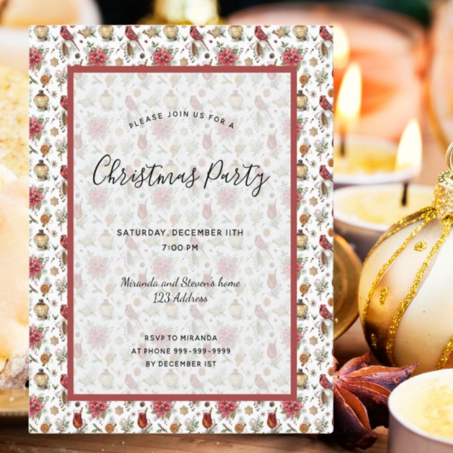 Papier Fête de Noël à budget motif rouge et blanc (Créateur téléchargé)