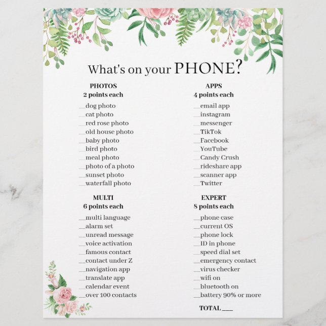 Papier Fête des mariées amusante 💍 jeu de téléphone - Qu (Devant)