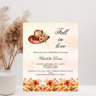 Papier Fête des mariées automne amour cowgirl budget invi