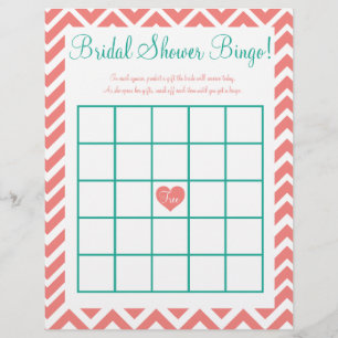 Papier Fête des mariées Bingo Coral Turquoise