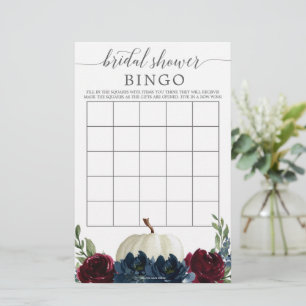 Papier Fête des mariées Bingo Jeu Citrouille de la marine