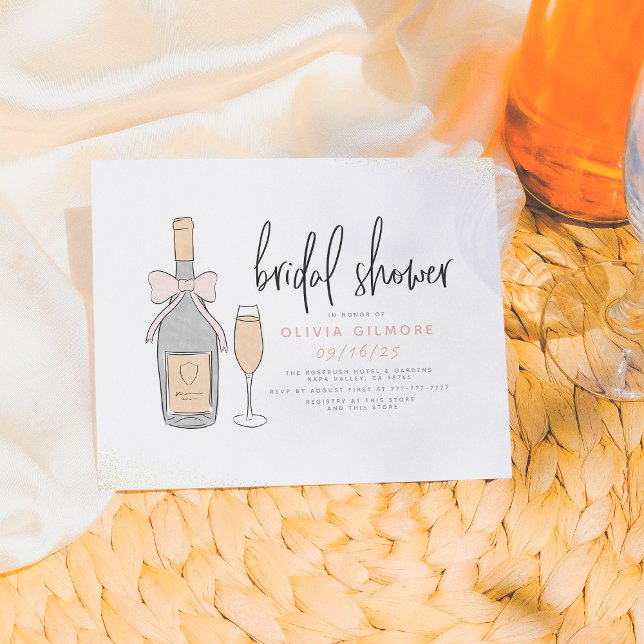 Papier Fête des mariées Bubble Champagne Rose & Or Budget (Créateur téléchargé)