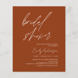 Papier Fête des mariées Budget Brûlé Orange Terracotta