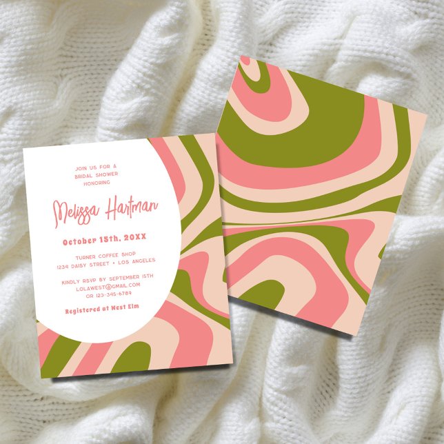 Papier Fête des mariées Budget rose et vert courbe (Créateur téléchargé)